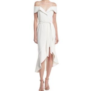 Alice + Olivia Josie Off Shoulder Wrap Dress